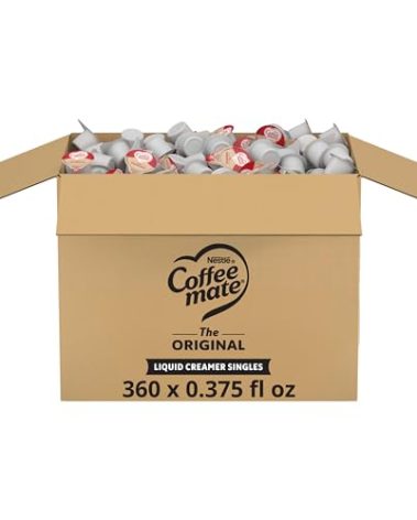 Nestle Coffee mate Coffee Creamer, Original, Liquid Creamer Singles, Non Dairy, No Refrigeration, 0.375 fl oz Tubs (Pack of 360)