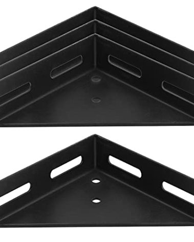 heneng 4 Pcs Corner Brace Brackets,7" x 7",Corner Brace for Wood,1/8" Thick Metal Triangle Shelf Bracket,Max Load 264 lbs/Each