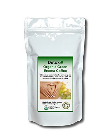Detox Organic Green Enema Coffee (1 Pound) - Original Gers. Formula for Detox and Cleansing - GMP certified, Lab tested