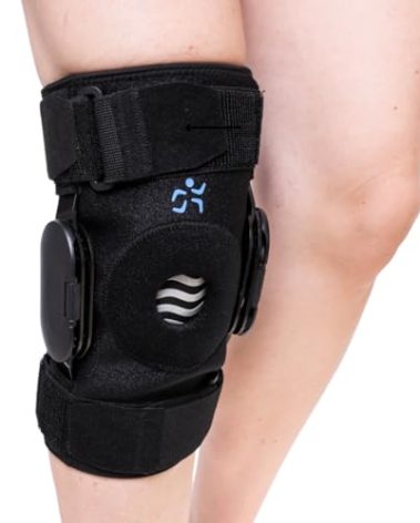 Physiohab KneeFlex Active Hinged Knee Brace, Adjustable Straps, Lightweight Hinge System, Open Back Knee Brace