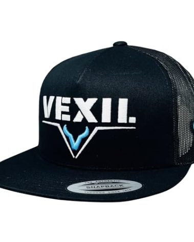 Vexil Adjustable Snapback Rodeo Southwest Inspired Western Lifestyle Brand Patch Meshback Hat (US, Numeric, 7, 7 3/4, Thunderstruck/Black/Black)