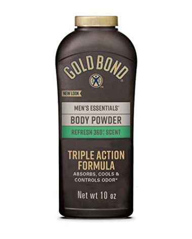 Gold Bond Men's Essentials Talc Free Body Powder, 10 oz., Refresh 360 Scent, Body Powder for Men, Wetness Protection