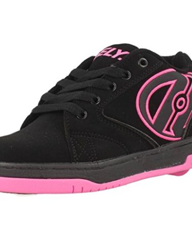 Heelys Kids Propel-K Skate Shoe, Black Hot Pink, 4 US