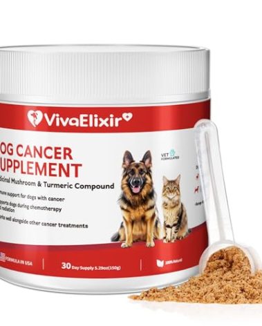 Turkey Tail Mushroom for Dog, Canine Cancer Relief, Buddy Lumps and Bumps & Normal Cell Growth Guard, Reishi, Shiitake, Maitake, Turmeric Root