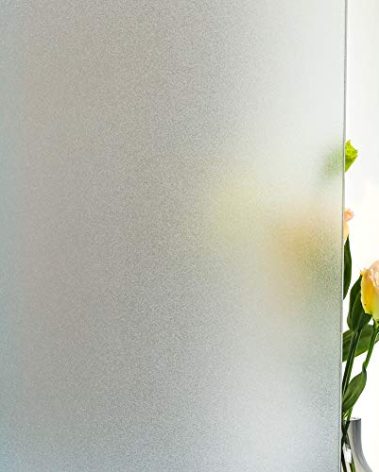 Frosted Window Film,Privacy Static Cling Glass Door Film,Removable Stained Glass Anti UV Window Cling for Bathroom,Office,Meeting Room,Bedroom Security and Decoration,17.5 inches by 78.7 inches
