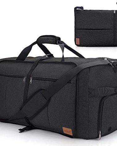 120L Foldable Collapsible Waterproof Travel Duffel Bag for Men and Women with Shoe Compartment