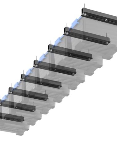 EVERHANGER Ceiling Storage Rack, Heavy Duty Overhead Storage Rack for Garage, Adjustable Ceiling Bin Storage System, 8 Sets for 7 Bins, 16 Inch