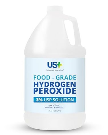US+ Food Grade 3% Hydrogen Peroxide - Versatile All-Natural Cleaner - Made in USA - 1 Gallon (128 Fl Oz)
