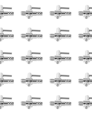AQUANEAT Aquarium 1 Way Thread Valves, Air Flow Control Valves, Manifolds Distributor for Pumps Fish Room Air Systems,20pcs
