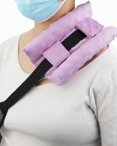 HapiPoppy Neck Pad Strap Cushion Pillow for Arm Sling Arm Brace Cushions Shoulder Strap Pads Elbow Wrist Injury Cast Rotator Cuff Replacemet Surgery Support Padding Minky Dot Lavender
