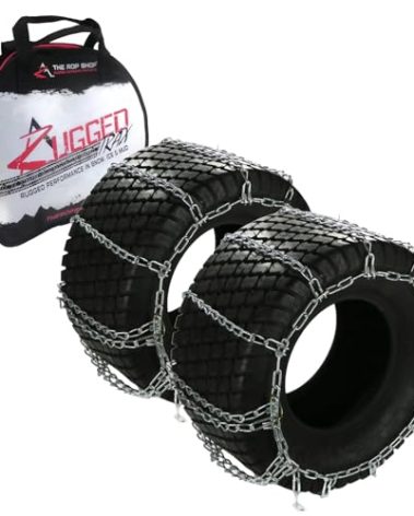 The ROP Shop Pair of 4 Link Tire Chains 29x12x15 for Simplicity & Kubota Lawn Mower, Tractor