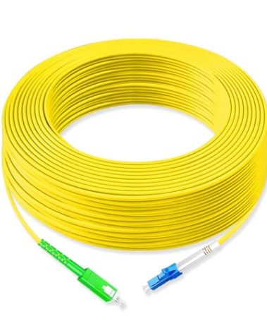 1Pcs 30 Meter Fiber Optic Patch Cord SC APC to LC UPC, Simplex Single Mode Fiber Cable Jumper OS2 G652D 9/125μm, 1310nm/1550nm LSZH 3.0mm
