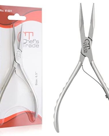 Fish Bone Pliers/Tweezers Stainless Steel Washable (Silver)