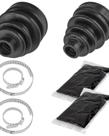 Caltric Rear Axle Inner and Outer CV Boot Kit Compatible with Yamaha Grizzly 660 YFM660 4X4 2002-2008 | 5KM-2530X-12-00 5GH-2510G-00-00 5KM-2530Y-11-00 5KM-2510H-00-00