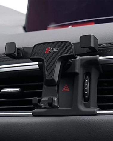 BEERTE Phone Holder fit for Mazda CX-5 2017-2026 Adjustable Air Vent Car Dashboard Cell Phone Mount Carbon Fiber Pattern Gravity Phone Mount fit for Any inches Smartphone
