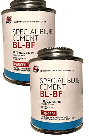 Rema Tip Top Special Blue Cement BL-8F Rubber Bonding Can - (8 fl. oz. / 237 ml), (2 Cans)