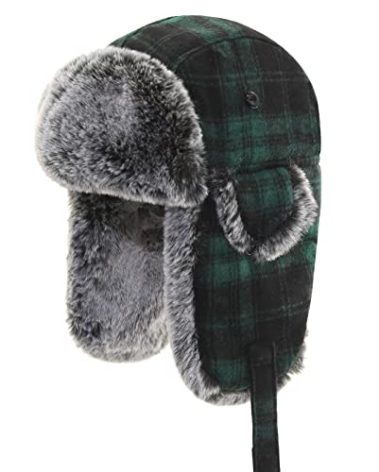 FUOITA Baby Toddler Trapper Hat Kids Dinosaur Adjustable Ushanka Waterproof Winter Aviator Hat for Boys 1T-8T