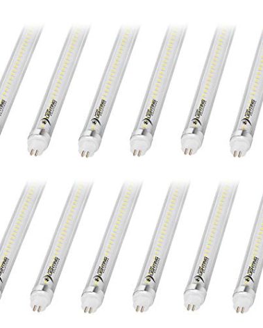 4ft 24W T5 High Output LED Tube Light, 45.75", F54T5 Equal, 5000K (Cool White), Clear Lens, 3500 lm, G5 Mini Base, 100-277V, Ballast Bypass, Dual-End Powered, LED Shop Light, UL-Listed (12-Pack)