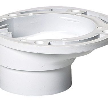 Plastic Oddities Offset Toilet Flange (POF100), Repairs Toilet Too Close/Too Far from Wall/Vanity, Fits over 3"/Inside 4" PVC Pipe, Made in USA