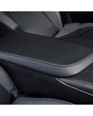 INTGET Car Center Console Armrest Cover for Toyota Camry Accessories 2018-2024 2019 2020 2021 2022 2023 Interior Camry SE/XSE Arm Rest Seat Cover Middle Box Lid Protector (Black Stitches,2018-2024)