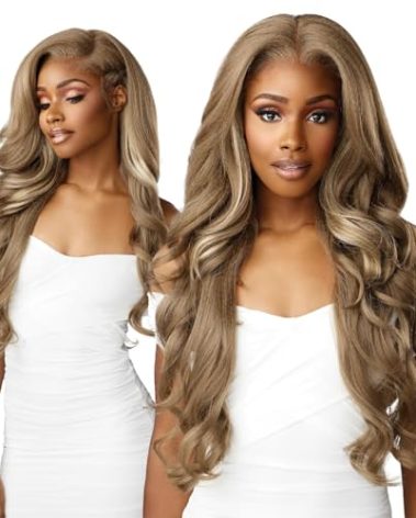 Sensationnel Bare Lace 13X6 Wigs - Unit 4 Lacefrontal Glueless Synthetic 180 Degree Preplucked Hairline (1 JETBLACK)