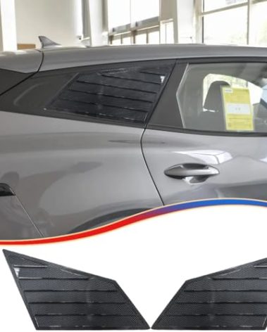 MUXEE Window Louver 2Pcs Side Vent Window Louvers for Kia Sportage 2023 2024 2025, ABS Print Sport Window Decorative Covers, Exterior Trim Accessories - Carbon Fiber