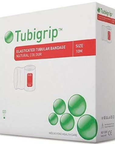 Tubigrip Elastic Tubular Bandage Large knees, medium thighs - F (Natural Color), 4" W x 33' L