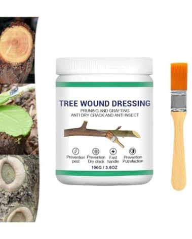 Tree Pruning Sealer,Tree Wound Sealer,Grafting Wax,Tree-bark Wound Repair,Tree Paint Protection,TreeSealer After Cutting,TreeWound Pruning Sealer with Brush (1)