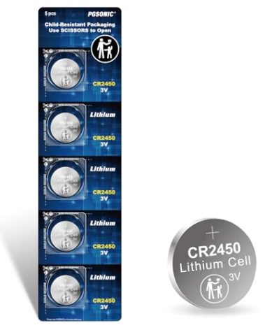 PGSONIC CR2450 3V Lithium Battery (5pcs)