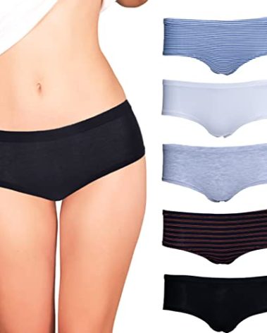 Emprella Underwear Women Cotton Sexy Boyshorts Panties - 6 Pack (Large, Assorted)