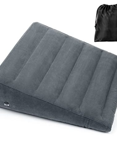 USHMA Inflatable Wedge Pillow, Portable Travel Wedge Pillow, Fast Inflation & Deflation Inflatable Wedge Pillows for Travel, Blow Up Sleeping Back Knee Bed