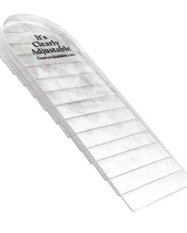 Clearly Adjustable Heel Lift Size - Medium, Unisex, Shoe Insert, Clear Vinyl, 20 in