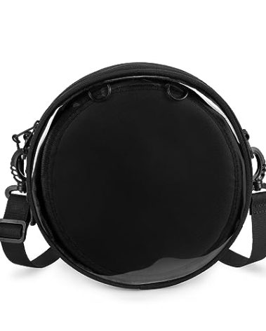 STEAMEDBUN Circle Ita Bag Round Crossbody Bag Ita Purse Pin Display Bag with Insert