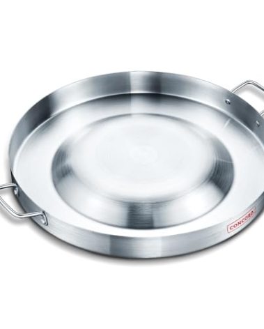 Concord Large Stainless Steel Convexed Comal Coza, 21.25" Mexican Discada (21.25)