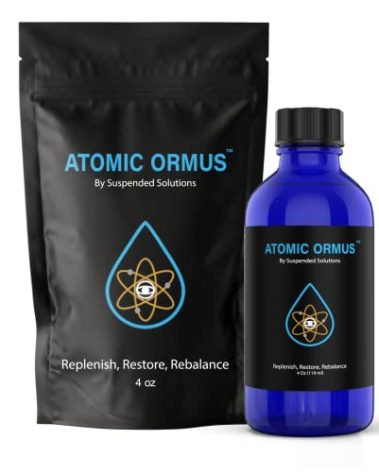 Suspended Solutions Liquid- Atomic ORMUS - 4oz - Monoatomic Gold Ormus - Memory AID, ENERGETICALLY Enhanced, REJUVENATING, Increased Energy, Stamina, Vitality - Gold, Platinum, Iridium