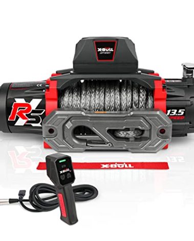 X-BULL Winch-13500 lb. Load Capacity Electric Winch -12V DC Power for Towing Truck Off Road, 2 in 1 Wireless Remote,13500 XRS Series