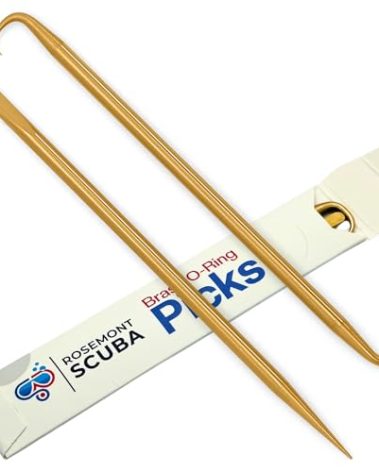 Rosemont Scuba Premium Brass Pick Kit – 2 Picks with 4 Tip Styles | O-Ring and Seal Removal Tools for Scuba Diving, Automotive, and DIY Maintenance | Durable, Scratch-Free Design