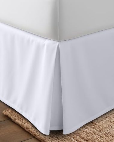 Utopia Bedding California King Bed Skirt - Soft Quadruple Pleated Ruffle - Easy Fit with 16 Inch Tailored Drop - Hotel Quality, Shrinkage and Fade Resistant (Cal King, White)