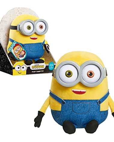 Just Play Illumination’s Minions: The Rise of Gru Laugh & Giggle Bob Plush, Kids Toys for Ages 3 Up