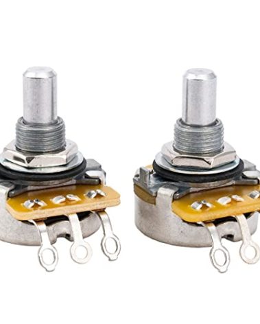 CTS 450 A250K Pots Solid Standard Shaft 3/8 Inch 10% Audio Taper Potentiometers for Electric Guitar Bass (Set of 2)