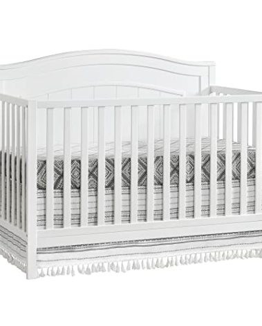 Oxford Baby North Bay 4-in-1 Convertible Crib, Snow White, GreenGuard Gold Certified
