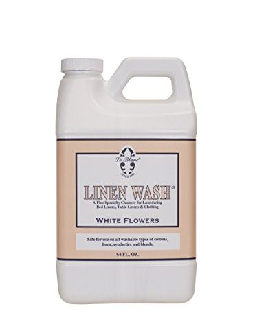 Le Blanc® White Flowers Linen Wash® – Luxury Laundry Cleanser for Bed & Table Linens- 64 oz. (1 pack)