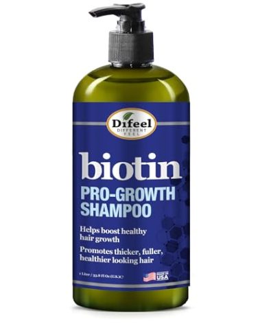 Difeel Pro-Growth Biotin Shampoo 33.8 oz. - Shampoo for Thinning Hair and Hair Loss with Biotin for Hair Growth