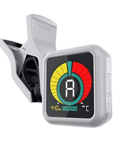 KLIQ UberTuner, Professional Clip-On Tuner for Guitar, Bass, Ukulele, Violin, Mandolin, Banjo & All Instruments, Fast & Accurate Chromatic Tuning with Multi-Key Modes, White