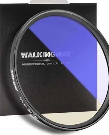 WalkingWay 95mm Retro Soft Filter Vintage Pro-Mist Warm Diffusion Lens Filter Film Camera Effect for Portrait Architecture Landscapes