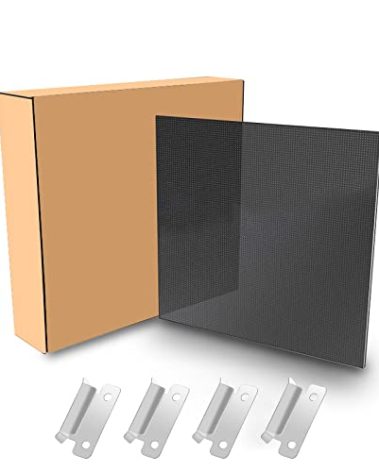 3D Printer Upgraded Tempered Glass Plate(310 X 310x4mm) with 4 pcs Clips, 3D Printer Platform Glass Bed Build Surface Print Bed for Artillery SW-X1/SW-X2/CR-10/CR-10S/Tevo Tornado/Anet A8 Plus