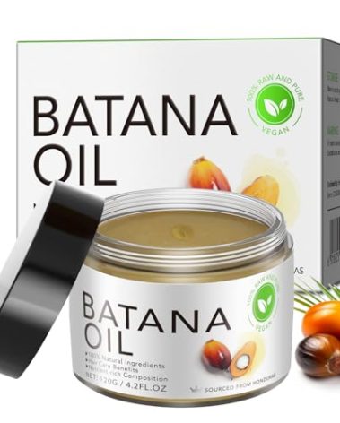 Marianp Batana Oil For Hair Growth - Raw 100% Pure Organic - Dr. Sebi Batana Oil From Honduras - For Stronger Thicker Longer Hair, Enhances Hair & Scalp Radiance, Repair Damaged Hair, Brown