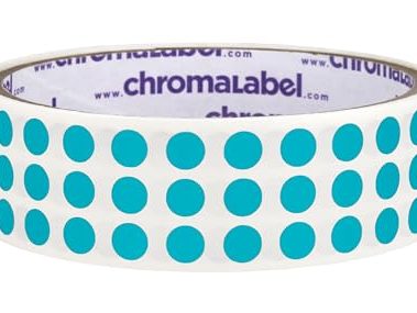 ChromaLabel 0.25 Inch Round Label Permanent Color Code Dot Stickers, 1000 Labels per Roll, Teal