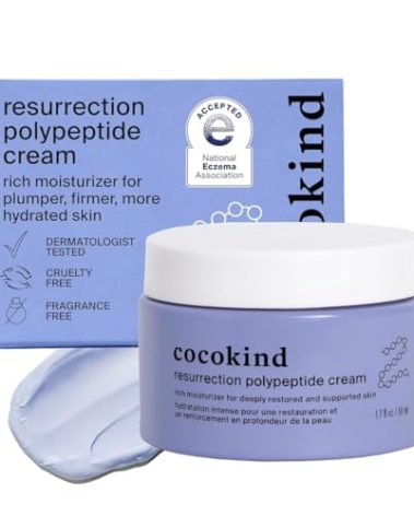Cocokind Resurrection Polypeptide Cream, Hydrating Face Moisturizer with Peptides and Squalane, Anti Aging Skin Barrier Repair Cream for Dry Skin