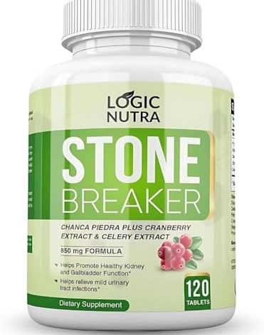 Logic Nutra Chanca Piedra Kidney Stone Breaker 120 Tablets 800 mg - Maximum Strength for Gallbladder & Urinary Cleanse with Phyllantus Niruri, Celery Seed Extract & Cranberry Extract